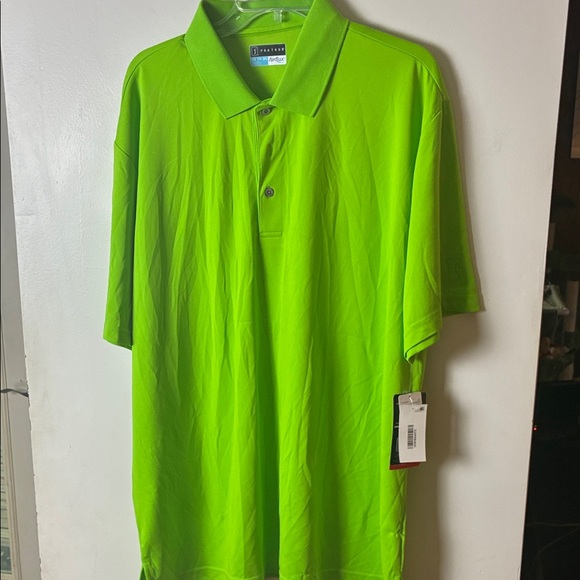 PGA Tour Men's Vibrant Green Airflux Polo Shirt - Picture 1 of 8